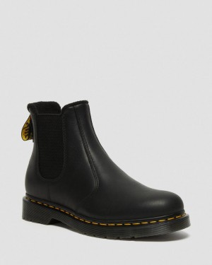 Botas Chelsea Dr Martens 2976 Warmwair Leather Hombre Negros | 49743617