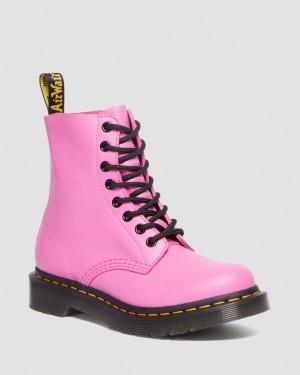 Botas Dr Martens 1460 Virginia Leather Mujer Rosas | 27700386