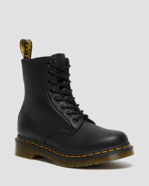 Botas Dr Martens 1460 Virginia Leather Mujer Negros | 33441937