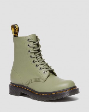 Botas Dr Martens 1460 Virginia Leather Mujer Verde Oliva | 85665589