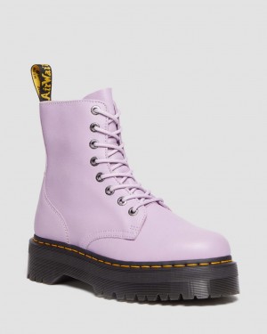 Botas Dr Martens Jadon III Pisa Leather Platforms Mujer Morados | 45079311