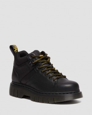 Botas Dr Martens Woodard Grizzly Leather Low Casual Hombre Negros | 14661434