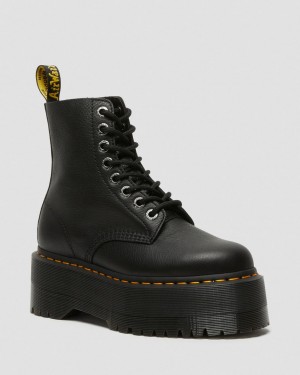 Botas Plataforma Dr Martens 1460 Max Leather Mujer Negros | 56513951