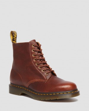 Botas con Cordones Dr Martens 1460 Ambassador Leather Mujer Marrom | 71534493