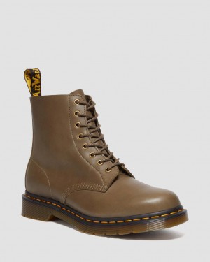 Botas con Cordones Dr Martens 1460 Carrara Leather Hombre Marrom | 62457293
