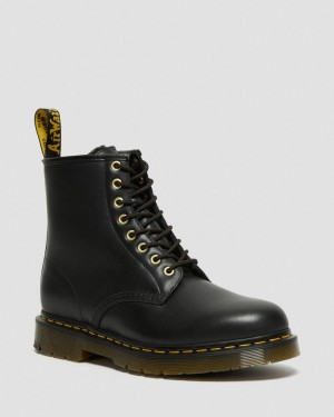Botas con Cordones Dr Martens 1460 DM's Wintergrip Leather Mujer Negros | 94467690
