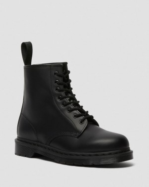 Botas con Cordones Dr Martens 1460 Mono Smooth Leather Mujer Negros | 65771764