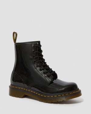Botas con Cordones Dr Martens 1460 Patent Leather Hombre Negros | 11379550