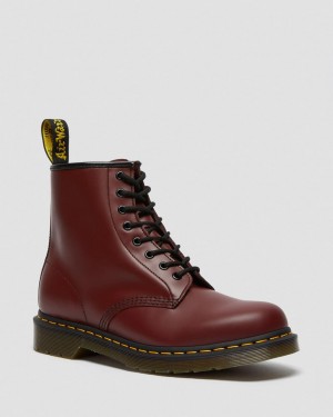 Botas con Cordones Dr Martens 1460 Smooth Leather Mujer Rojos | 33592899