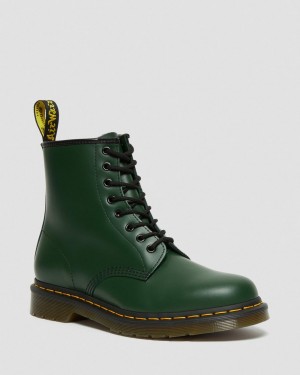 Botas con Cordones Dr Martens 1460 Smooth Leather Mujer Verdes | 65640759