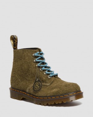 Botines Dr Martens 101 Made in England Hardware Suede Mujer Verde Oliva | 73221100