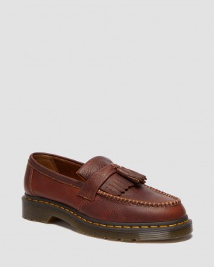 Mocasines Dr Martens Adrian Ambassador Yellow Stitch Leather Hombre Vino | 27030092