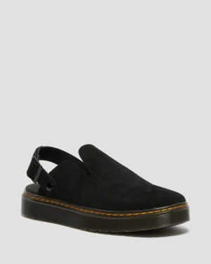 Mulas Dr Martens Carlson Suede Casual Slingback Hombre Negros | 16765515