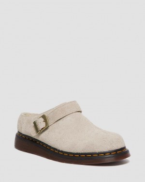 Mulas Dr Martens Isham Faux Shearling Lined Suede Slingback Hombre Beige | 74355589