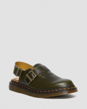 Mulas Dr Martens Jorge Made in England Classic Leather Slingback Hombre Verde Oliva | 44477864