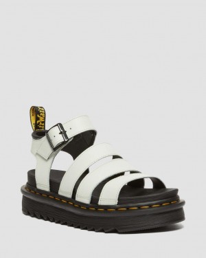 Sandalias Dr Martens Blaire Athena Leather Strap Mujer Verde Menta | 44736217