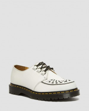 Zapatos Creepers Dr Martens Ramsey Smooth Leather Hombre Blancos | 64598028