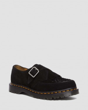 Zapatos Creepers Dr Martens Ramsey Suede Kiltie Buckle Hombre Negros | 87587853