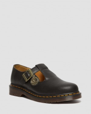 Zapatos Mary Jane Dr Martens T-Bar Regency Leather Hombre Negros | 95736968
