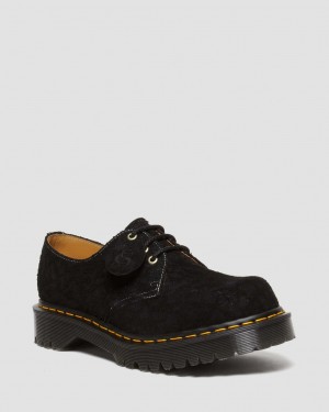 Zapatos Oxford Dr Martens 1461 Bex Made in England Emboss Suede Hombre Negros | 37910362