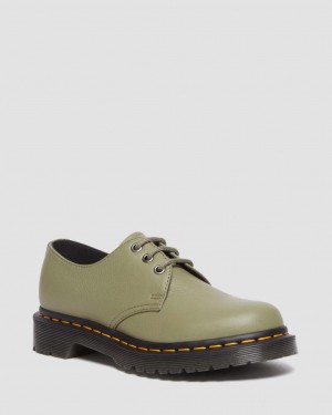 Zapatos Oxford Dr Martens 1461 Virginia Leather Mujer Verde Oliva | 57308711