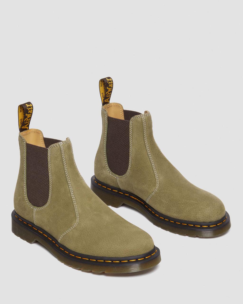Botas Chelsea Dr Martens 2976 Tumbled Nubuck Leather Hombre Verde Oliva | 30070798