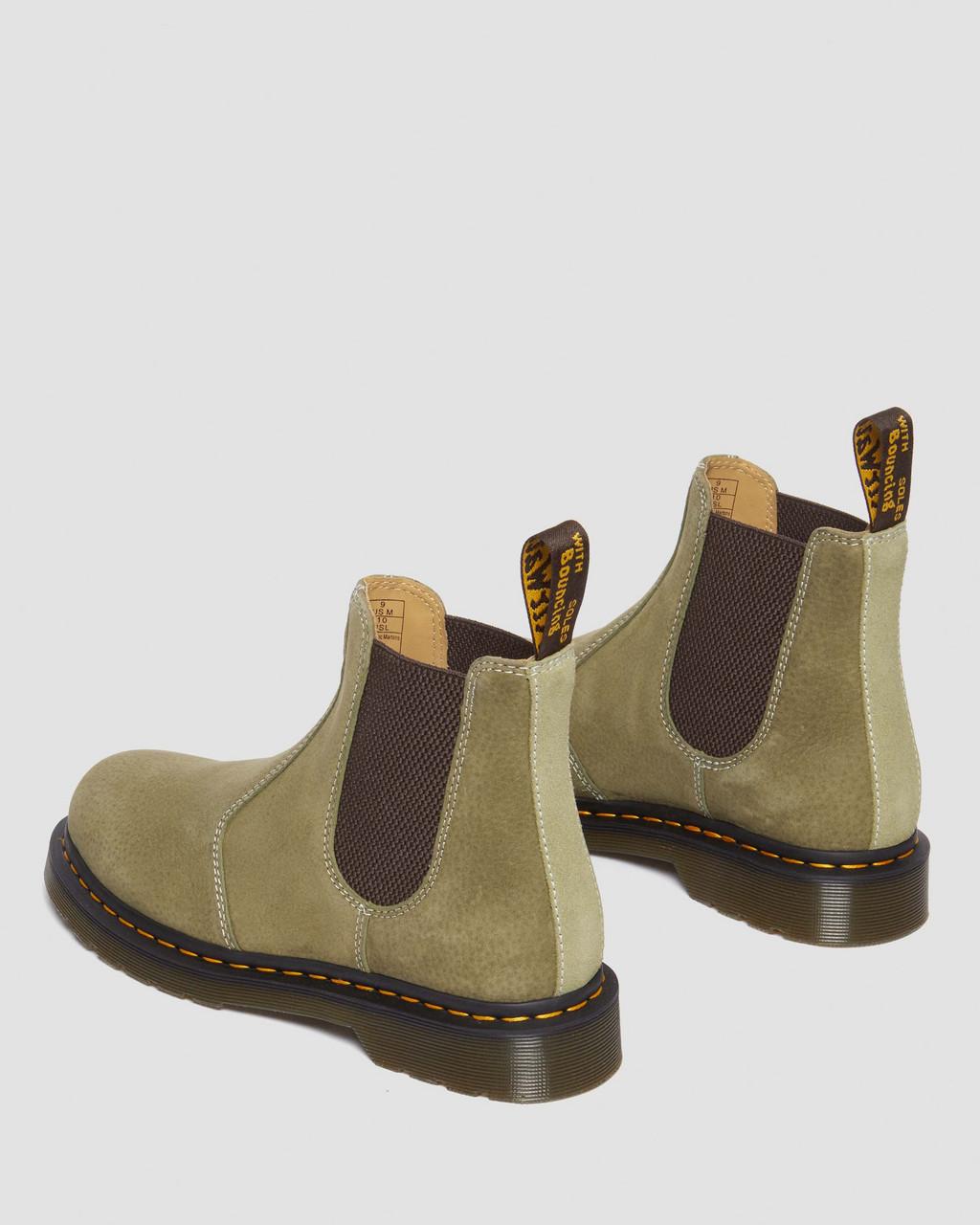 Botas Chelsea Dr Martens 2976 Tumbled Nubuck Leather Hombre Verde Oliva | 30070798