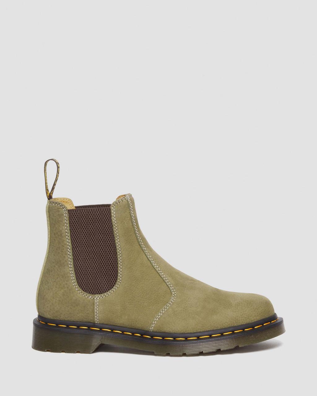 Botas Chelsea Dr Martens 2976 Tumbled Nubuck Leather Hombre Verde Oliva | 30070798