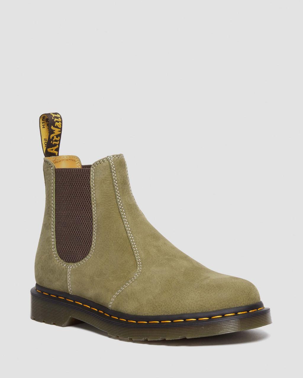 Botas Chelsea Dr Martens 2976 Tumbled Nubuck Leather Hombre Verde Oliva | 30070798