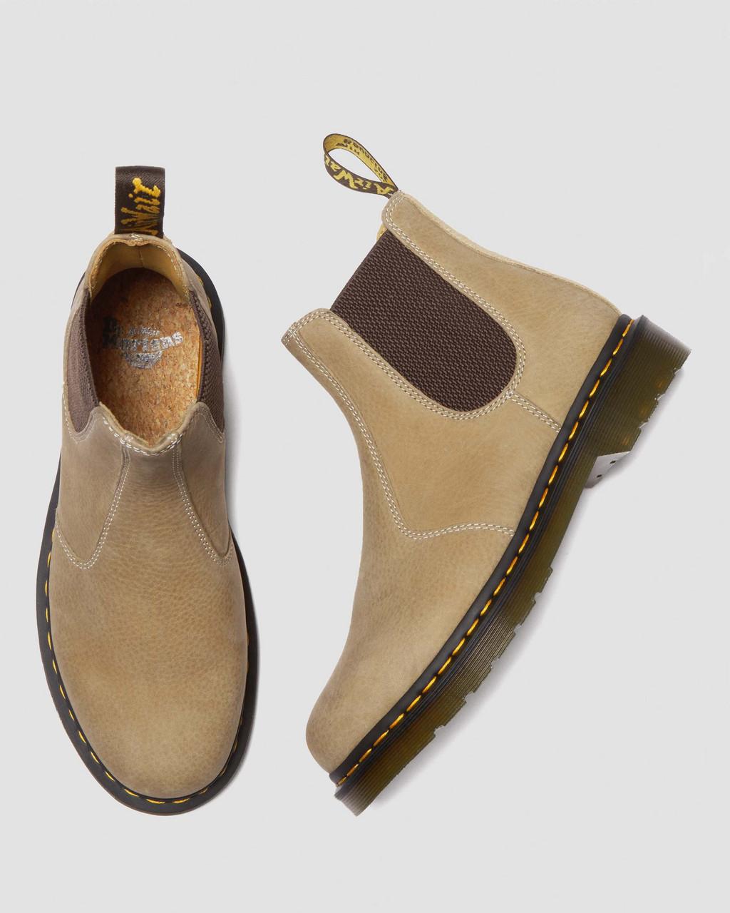 Botas Chelsea Dr Martens 2976 Tumbled Nubuck Leather Hombre Marrom | 68807546