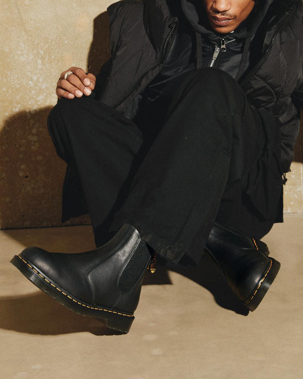 Botas Chelsea Dr Martens 2976 Warmwair Leather Mujer Negros | 58581490