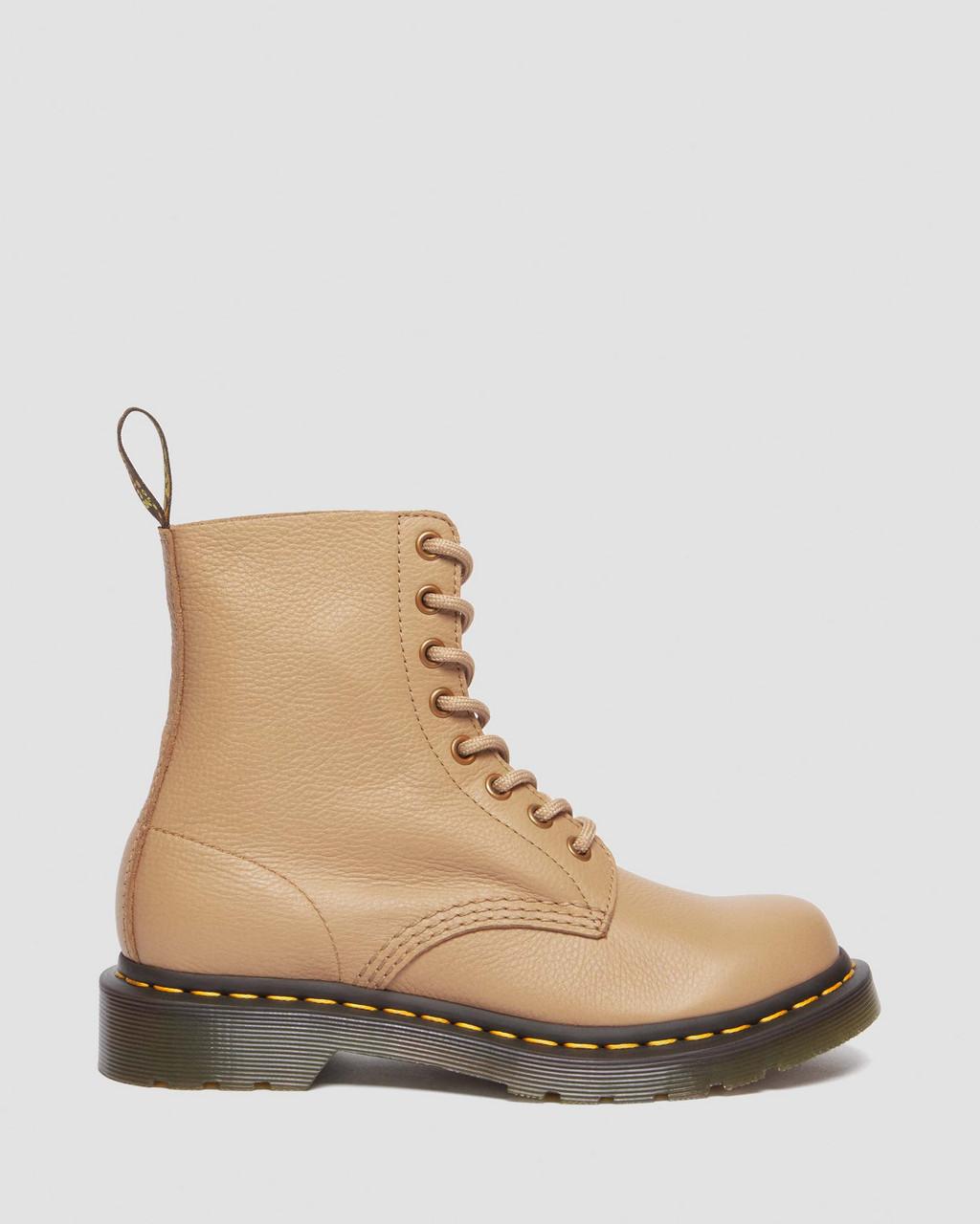 Botas Dr Martens 1460 Virginia Leather Mujer Marrom | 54850450