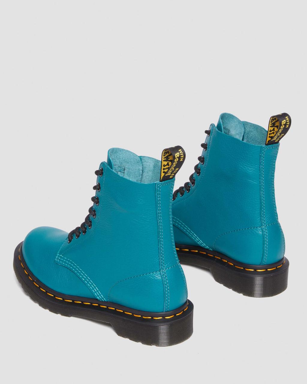Botas Dr Martens 1460 Virginia Leather Mujer Turquesa | 36662446