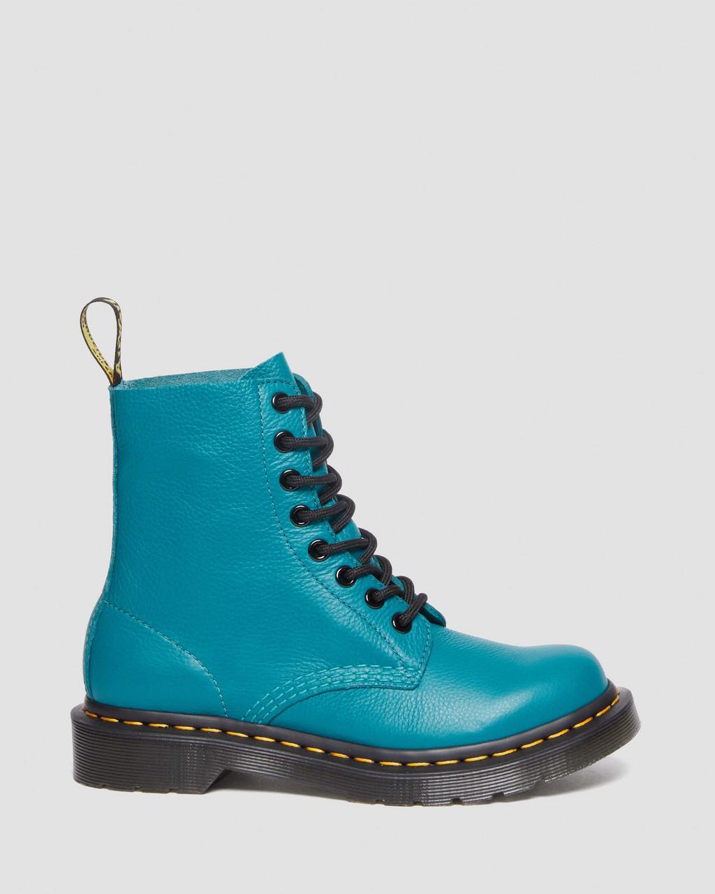 Botas Dr Martens 1460 Virginia Leather Mujer Turquesa | 36662446