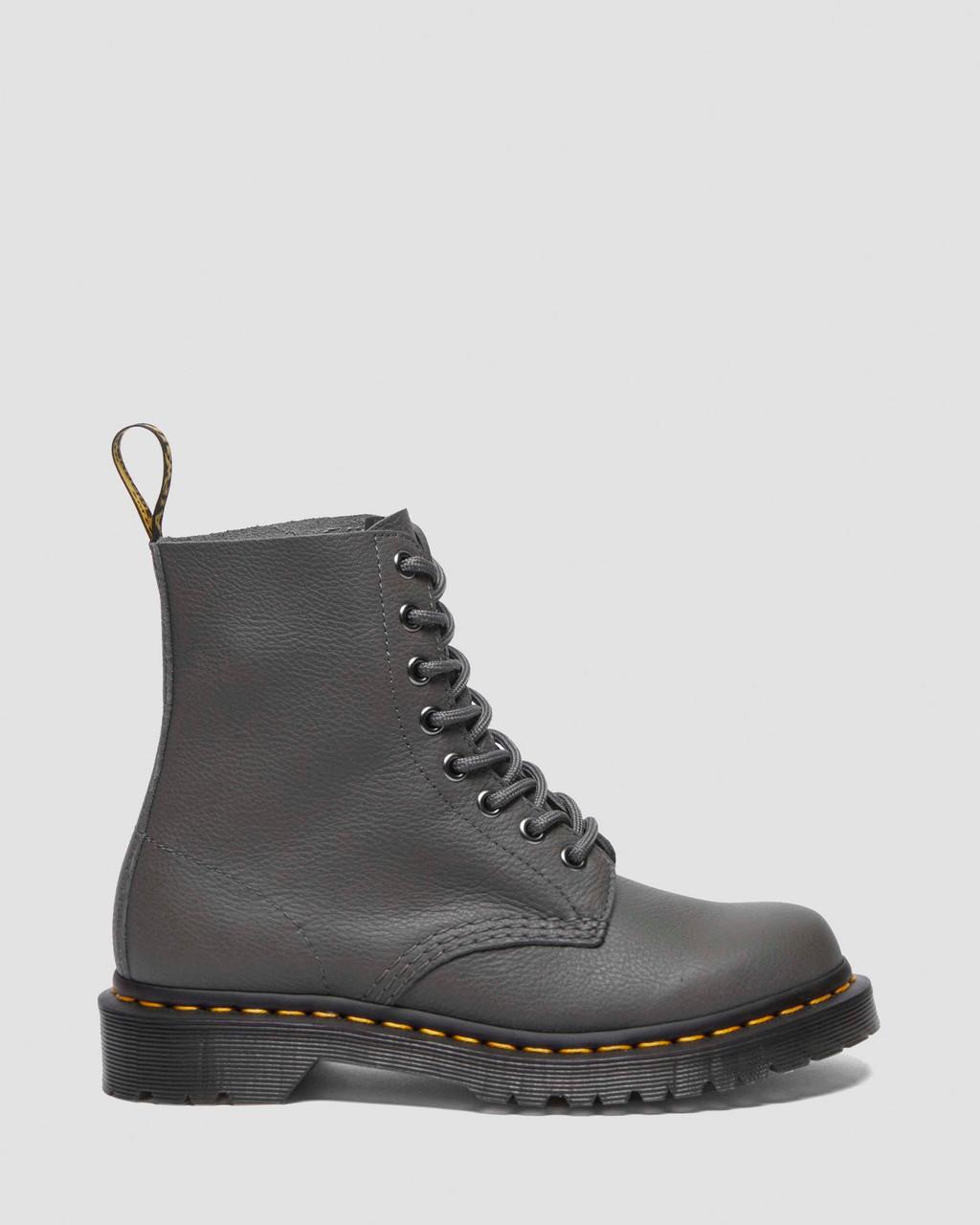 Botas Dr Martens 1460 Virginia Leather Mujer Grises | 74619303