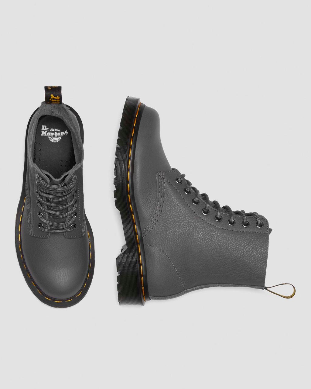 Botas Dr Martens 1460 Virginia Leather Mujer Grises | 74619303