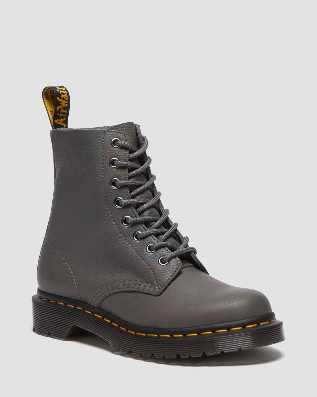Botas Dr Martens 1460 Virginia Leather Mujer Grises | 74619303