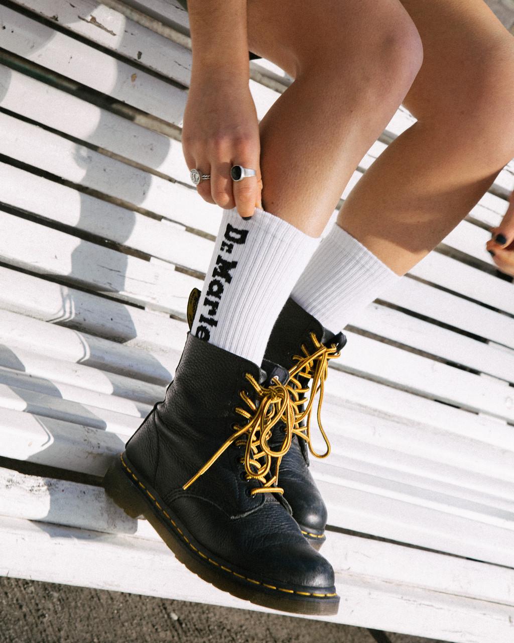 Botas Dr Martens 1460 Virginia Leather Mujer Negros | 33441937