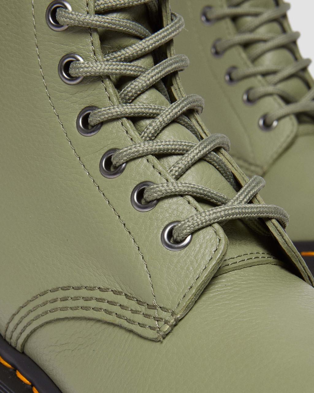 Botas Dr Martens 1460 Virginia Leather Mujer Verde Oliva | 85665589
