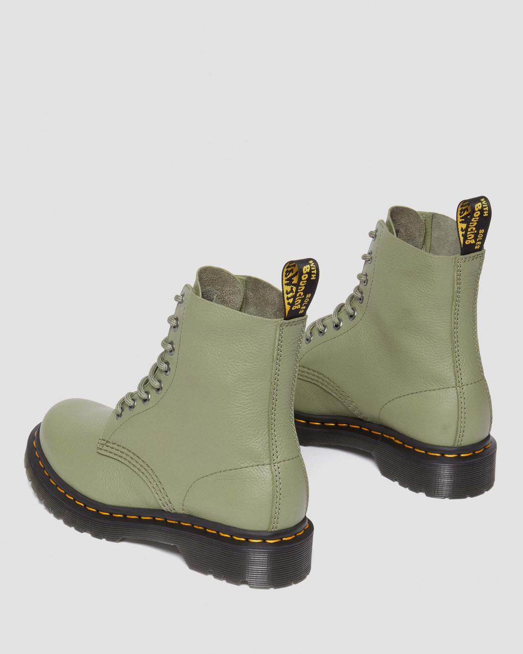 Botas Dr Martens 1460 Virginia Leather Mujer Verde Oliva | 85665589