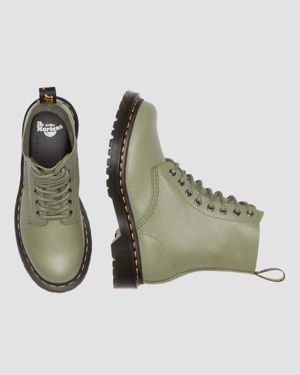 Botas Dr Martens 1460 Virginia Leather Mujer Verde Oliva | 85665589