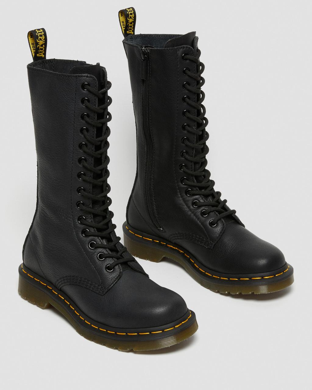 Botas Dr Martens 1B99 Virginia Leather Mid Calf Mujer Negros | 67542157