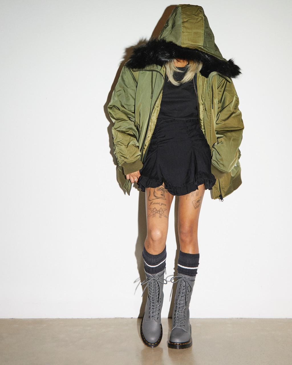 Botas Dr Martens 1B99 Virginia Leather Mid Calf Mujer Grises | 82857034