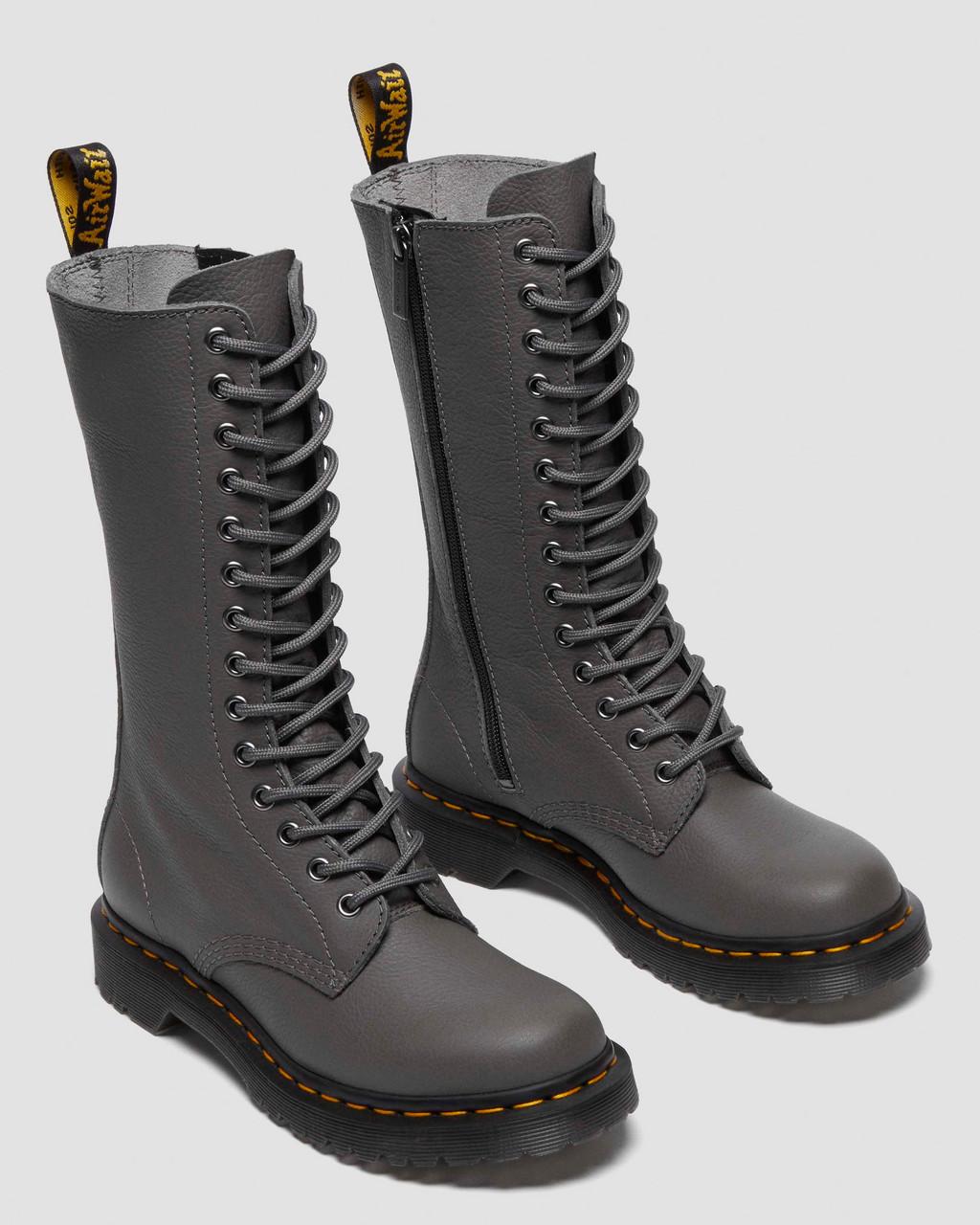 Botas Dr Martens 1B99 Virginia Leather Mid Calf Mujer Grises | 82857034