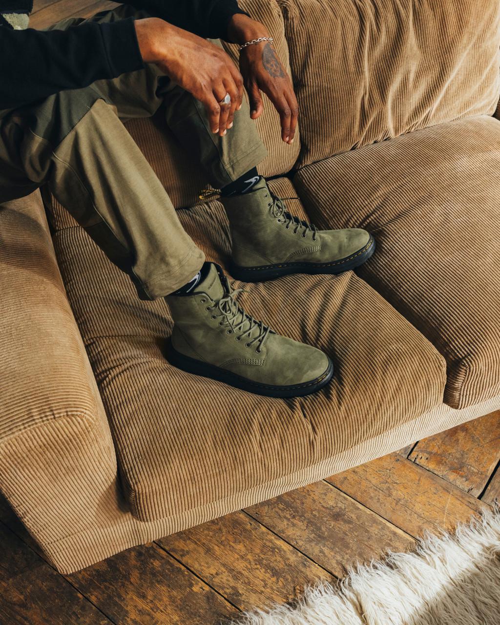 Botas Dr Martens Crewson Nubuck Leather Everyday Hombre Verde Oliva | 37434109