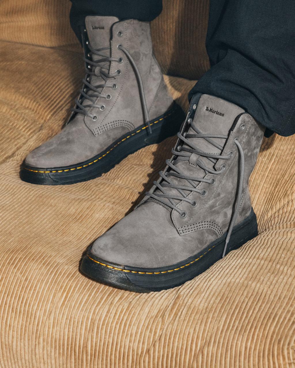 Botas Dr Martens Crewson Nubuck Leather Everyday Mujer Grises | 23259675