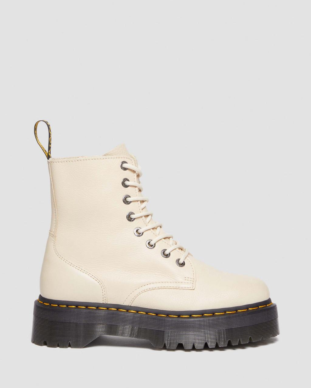 Botas Dr Martens Jadon III Pisa Leather Platforms Mujer Beige | 76698982