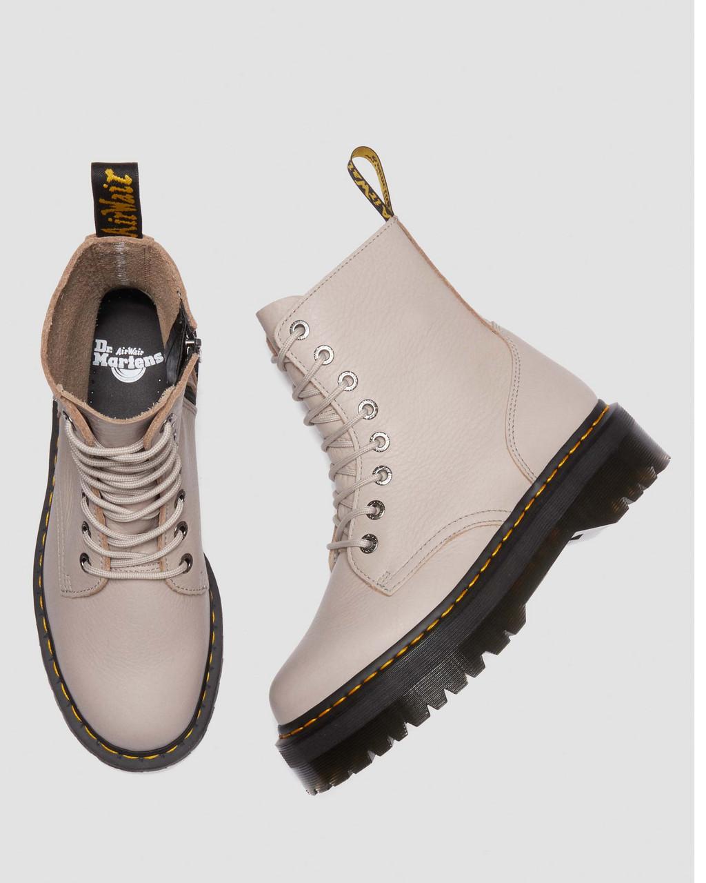 Botas Dr Martens Jadon III Pisa Leather Platforms Mujer Beige | 84250053