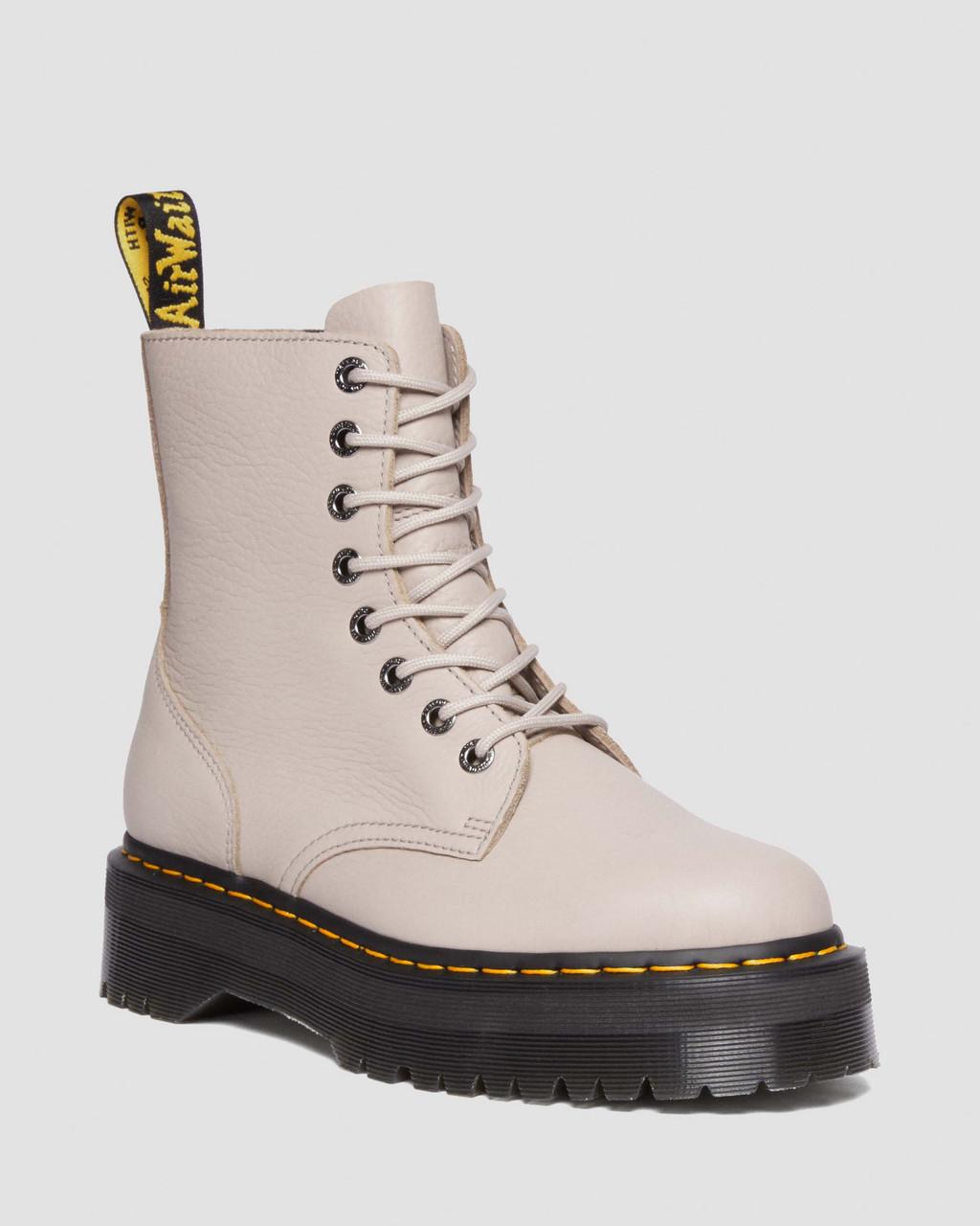 Botas Dr Martens Jadon III Pisa Leather Platforms Mujer Beige | 84250053