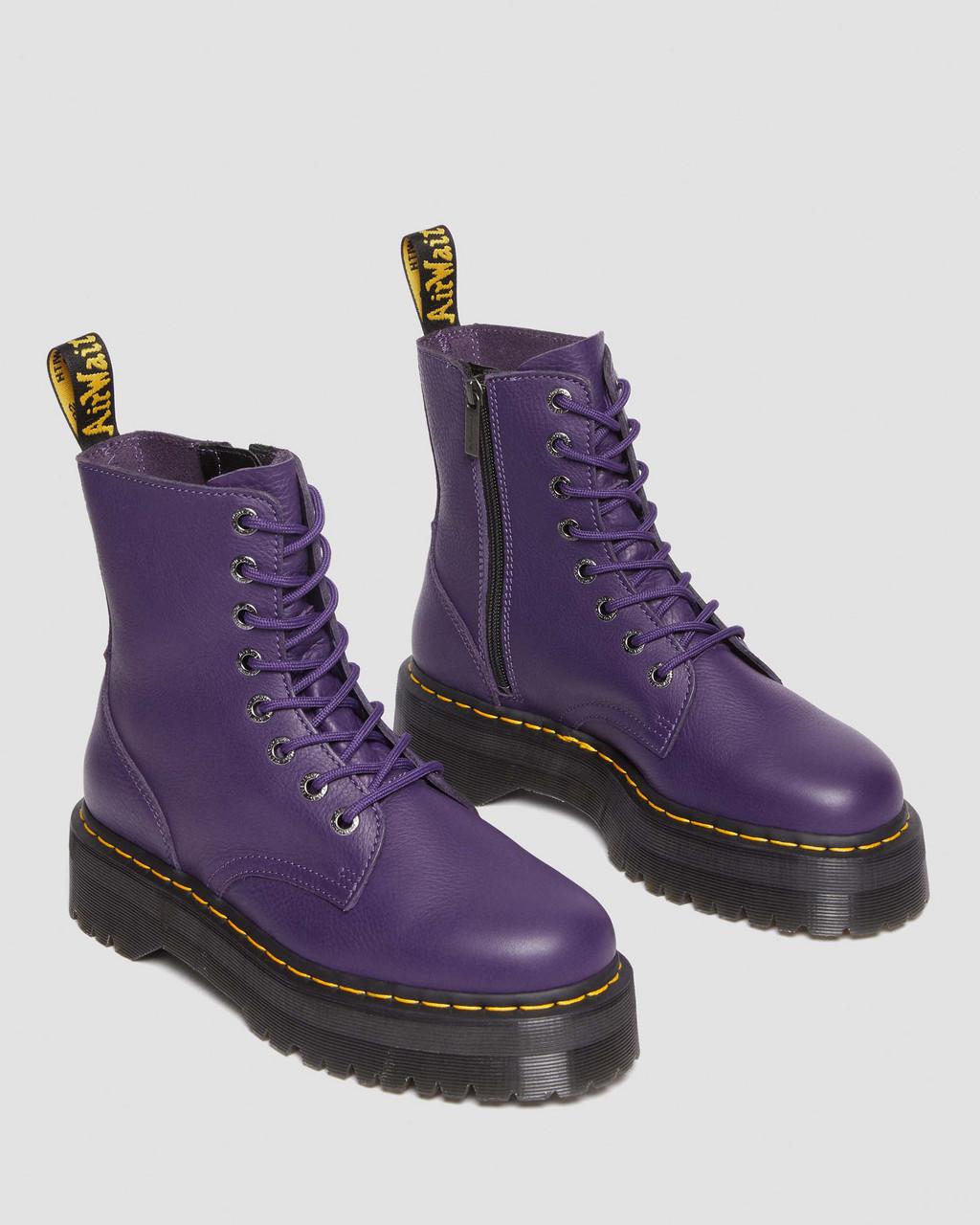 Botas Dr Martens Jadon III Pisa Leather Platforms Mujer Morados | 38181971